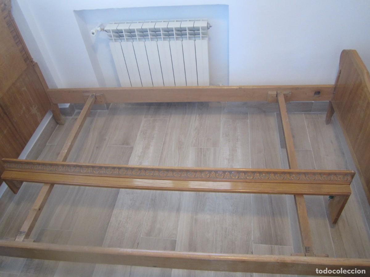 Antig&uuml;edades: Marco cortina antiguo de madera - Foto 2