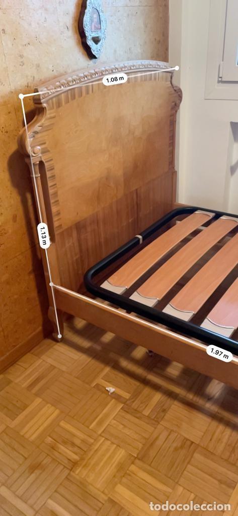 Antig&uuml;edades: Estructura cama madera antigua - Foto 2