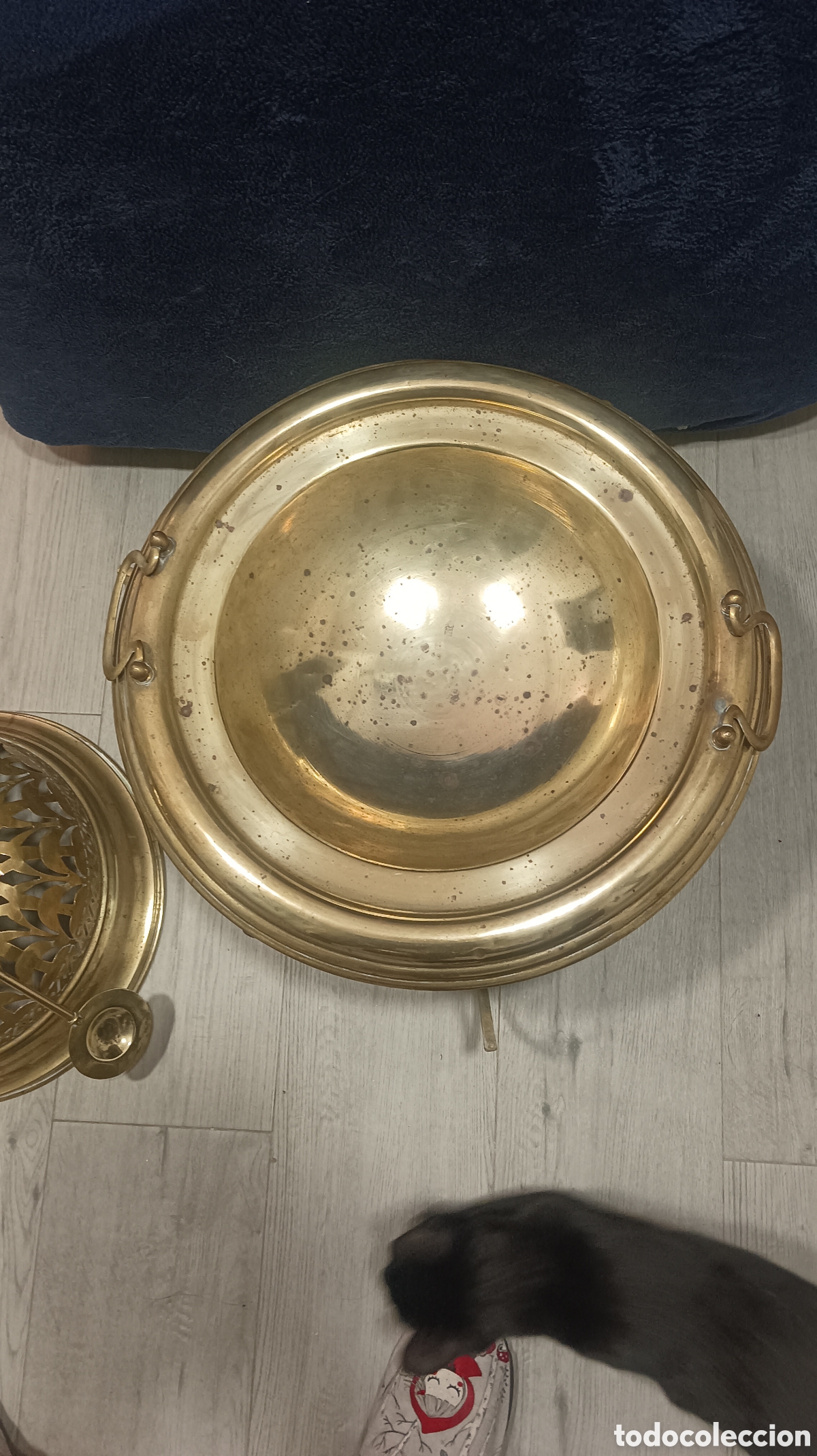 Antig&uuml;edades: Brasero de bronce siglo XIX - Foto 2
