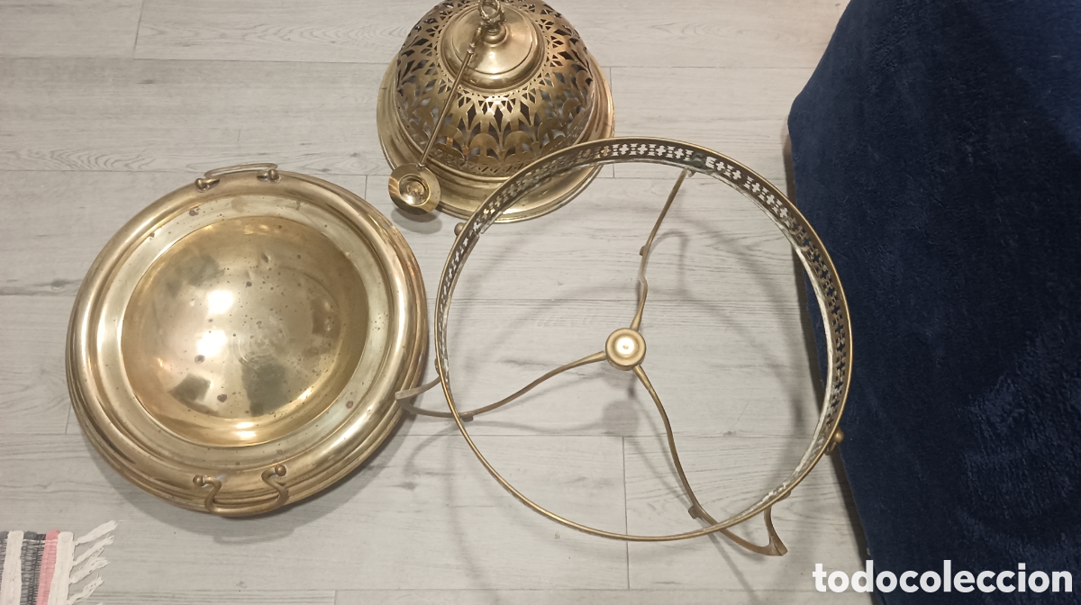 Antig&uuml;edades: Brasero de bronce siglo XIX - Foto 4