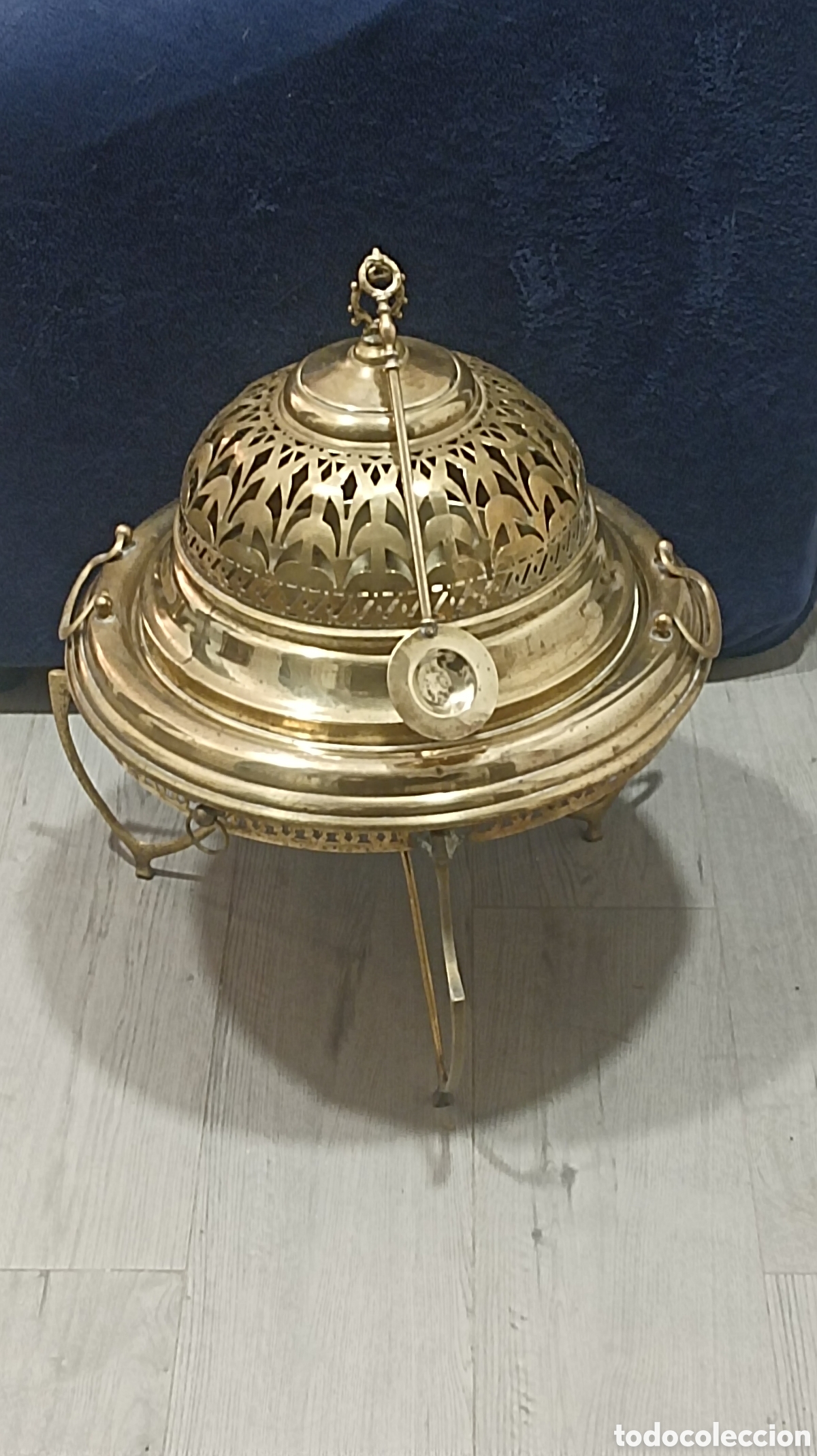 Antig&uuml;edades: Brasero de bronce siglo XIX - Foto 1