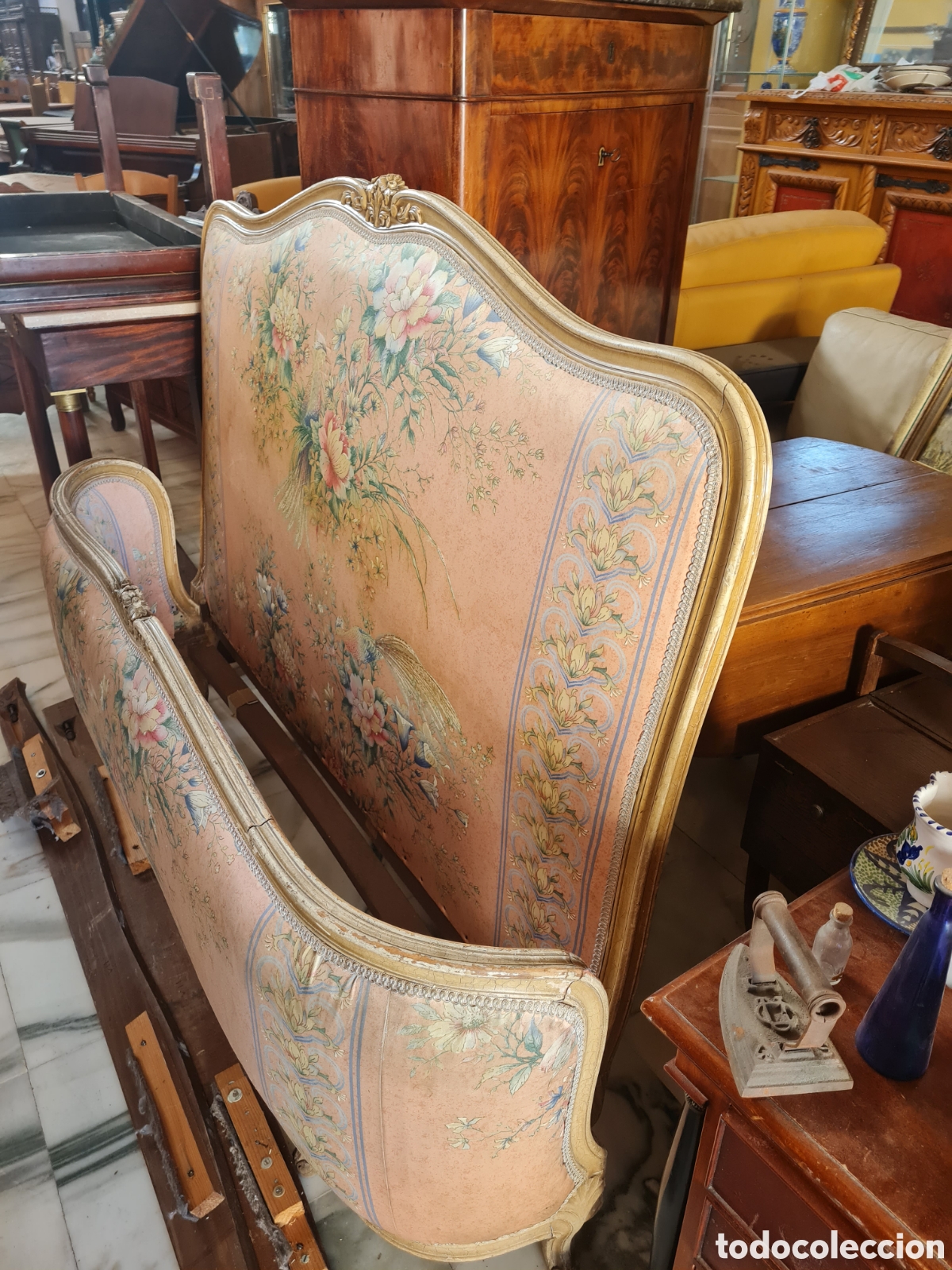 Antig&uuml;edades: Cama estilo Luis 15 de los a&ntilde;os 50 - Foto 2
