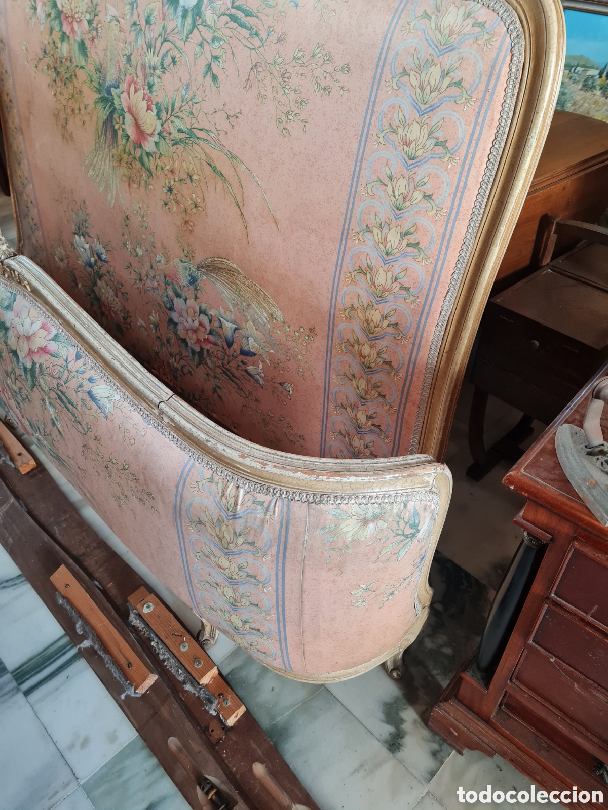 Antig&uuml;edades: Cama estilo Luis 15 de los a&ntilde;os 50 - Foto 3