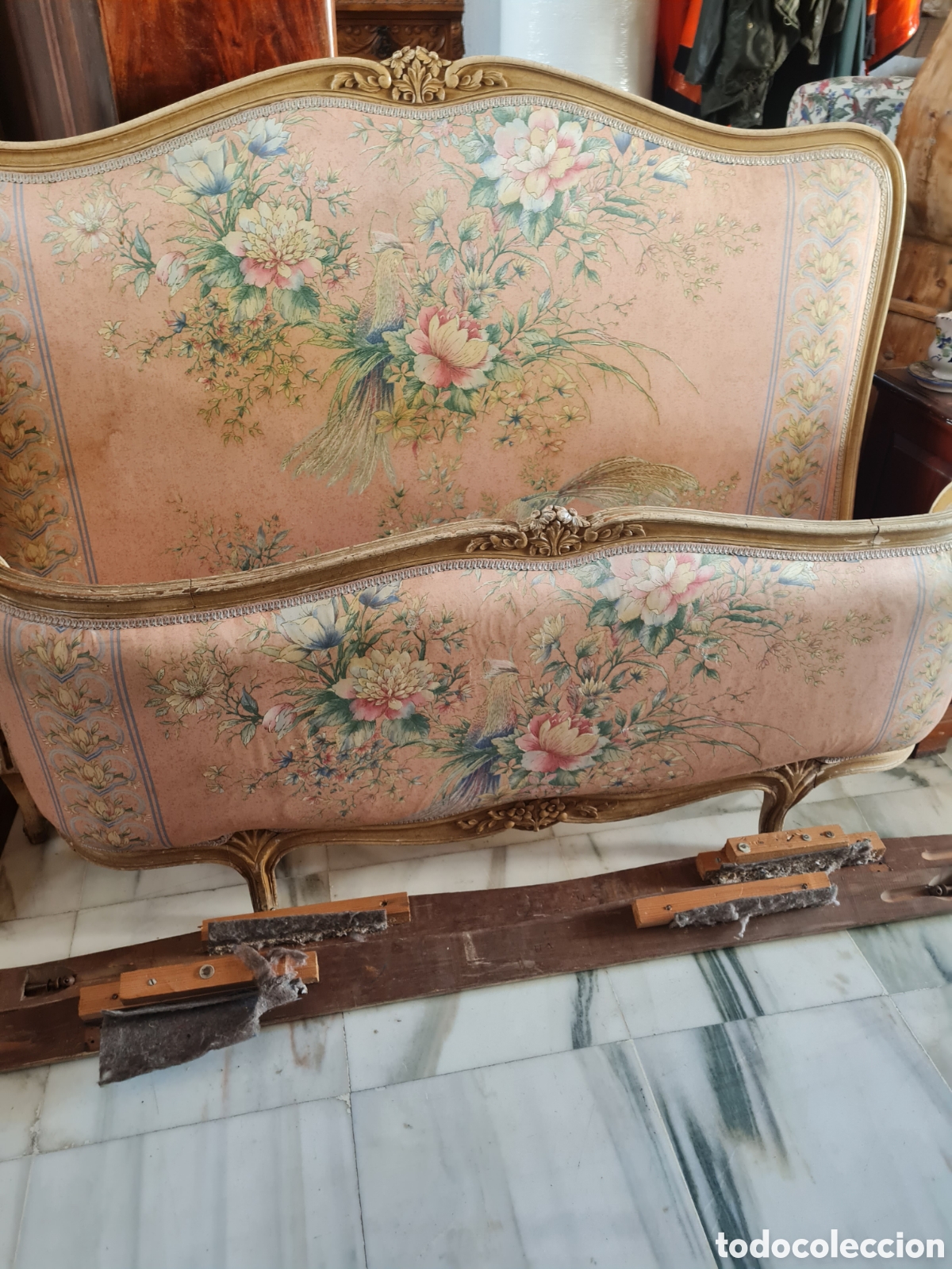 Antig&uuml;edades: Cama estilo Luis 15 de los a&ntilde;os 50 - Foto 4