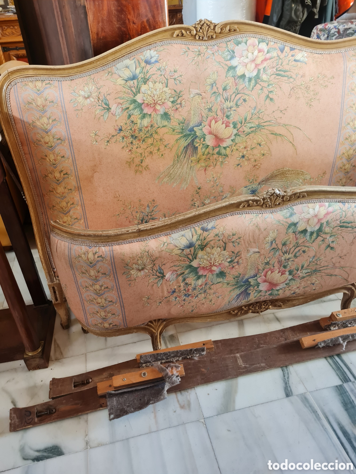 Antig&uuml;edades: Cama estilo Luis 15 de los a&ntilde;os 50 - Foto 1