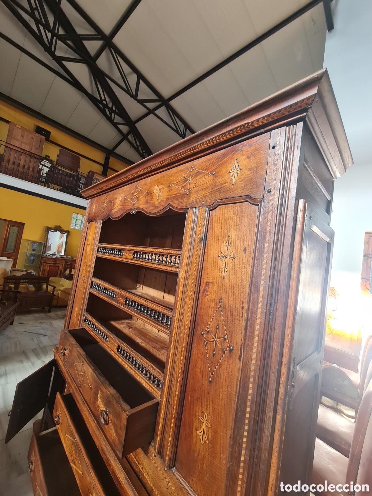 Antig&uuml;edades: Alacena del 1900 en roble - Foto 8