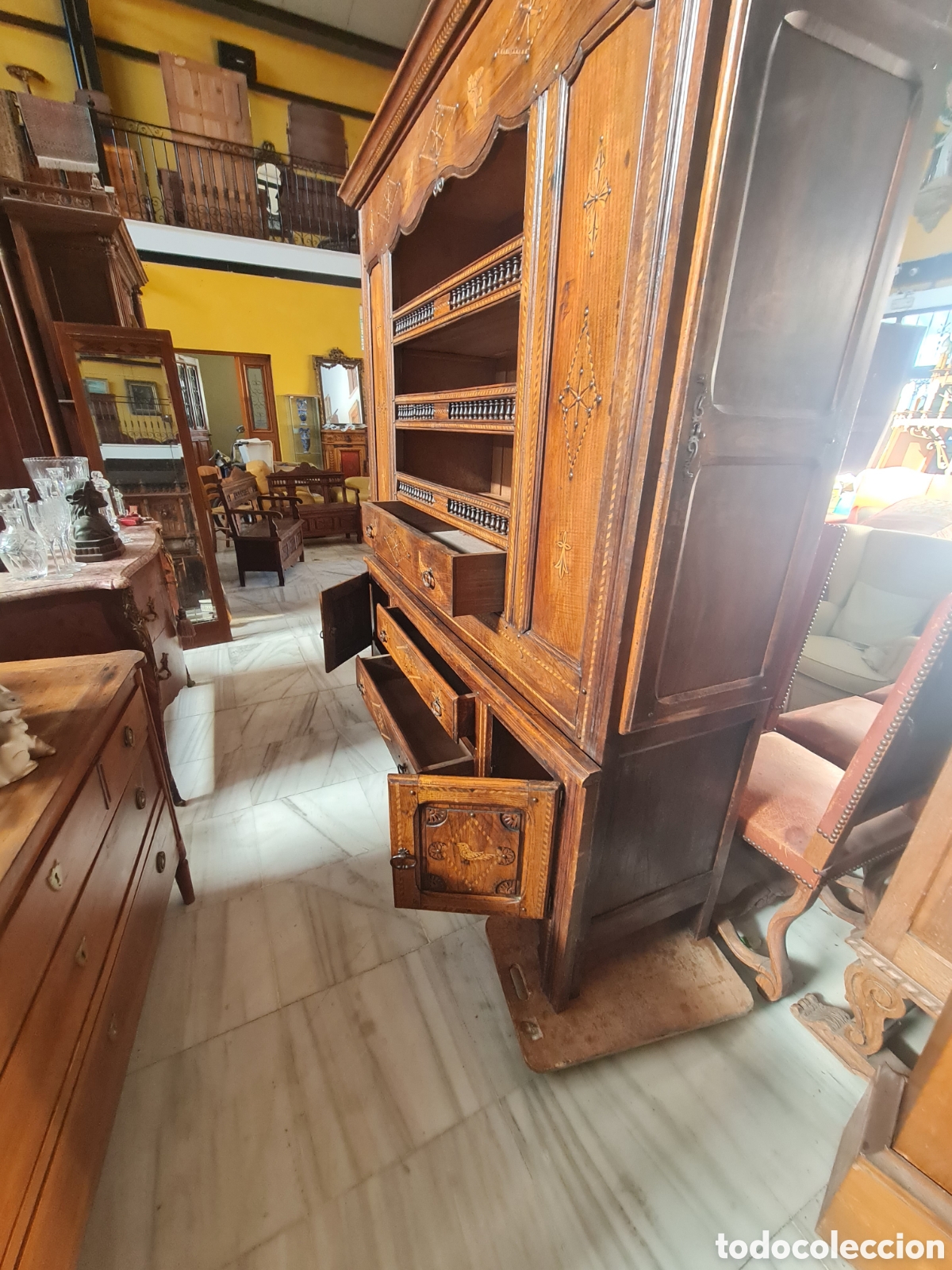 Antig&uuml;edades: Alacena del 1900 en roble - Foto 9