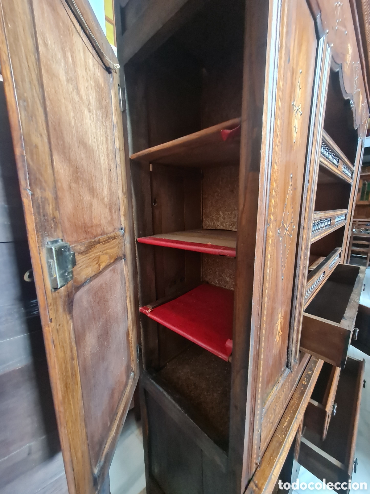 Antig&uuml;edades: Alacena del 1900 en roble - Foto 11