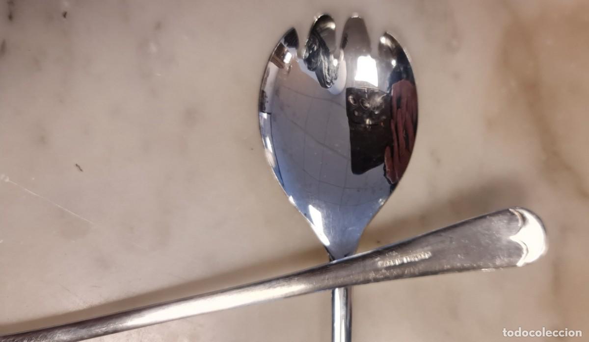 Antig&uuml;edades: Pareja de cubiertos de ensalada en Plata Sheffield - Foto 6