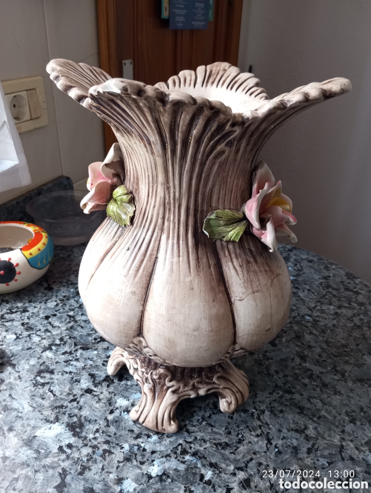 Antig&uuml;edades: Jarr&oacute;n porcelana Capodimonte - Foto 3