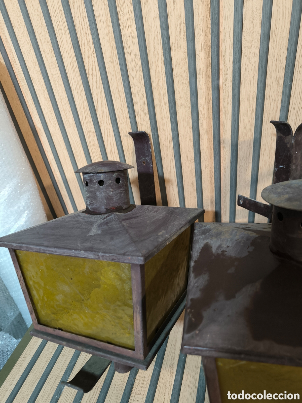 Antig&uuml;edades: Pareja de faroles antiguos - Foto 3
