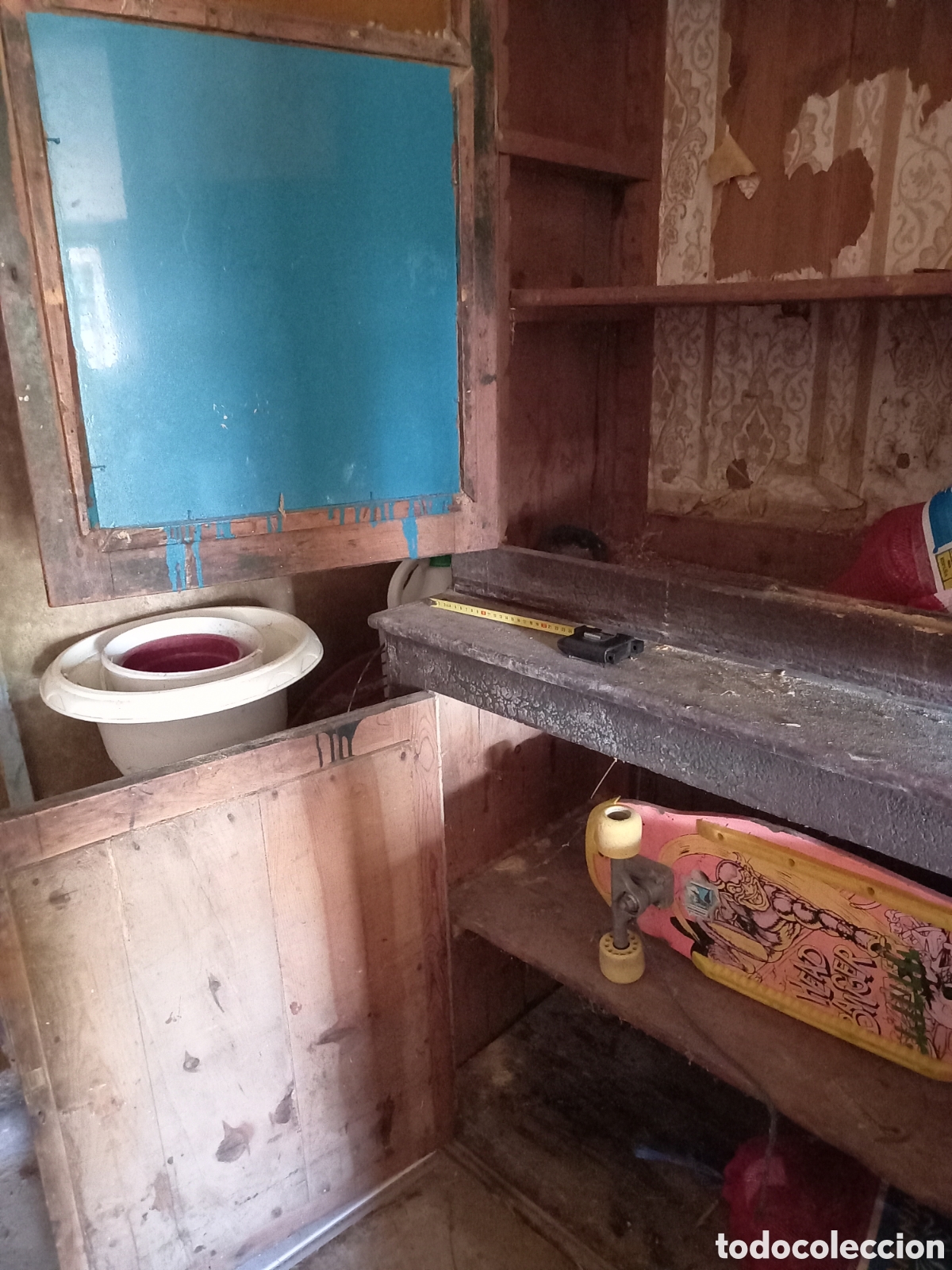 Antig&uuml;edades: Antigua alacena de madera - Foto 8