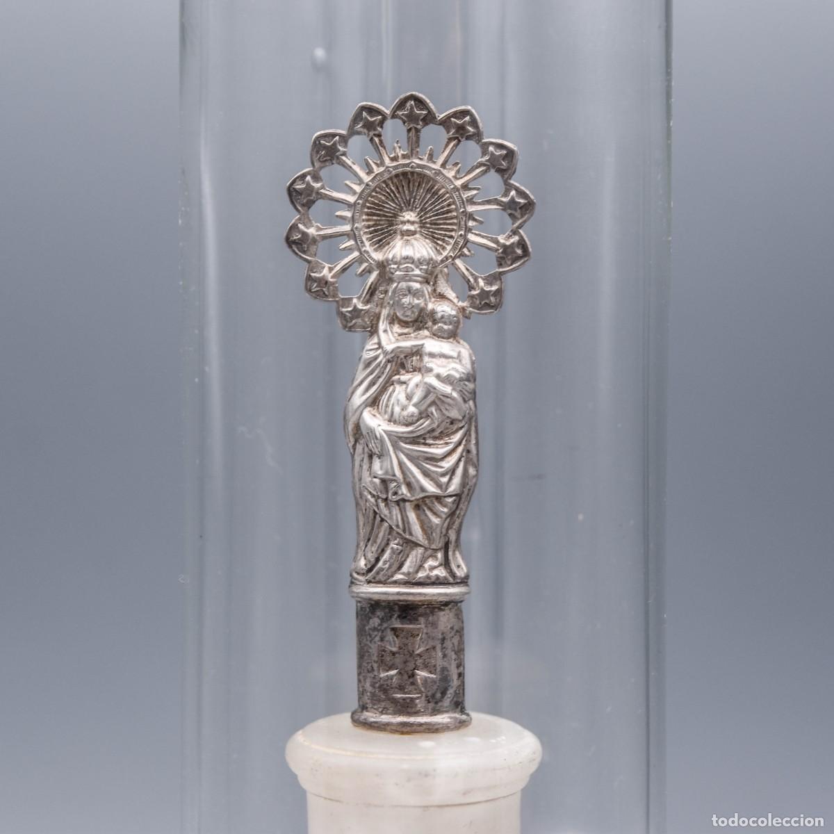 Antig&uuml;edades: Virgen de plata con c&uacute;pula de cristal - Foto 3
