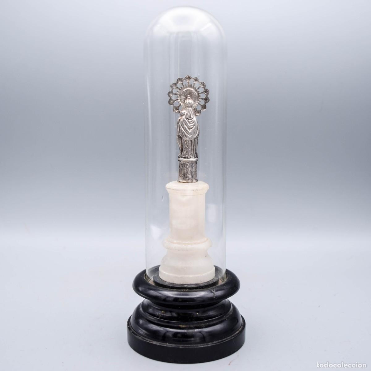Antig&uuml;edades: Virgen de plata con c&uacute;pula de cristal - Foto 8