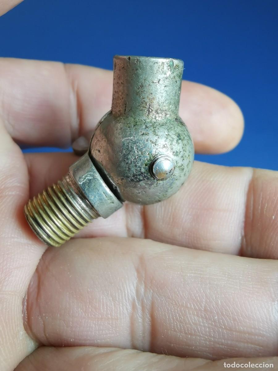 Antig&uuml;edades: ROTULA LAMPARA BRONCE CROMADO A&Ntilde;OS 30 - Foto 7