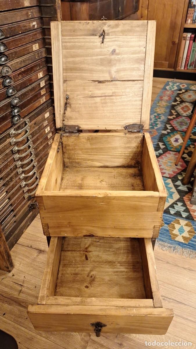 Antig&uuml;edades: Antiguo Mueble Costurero Madera y Forja - Foto 5