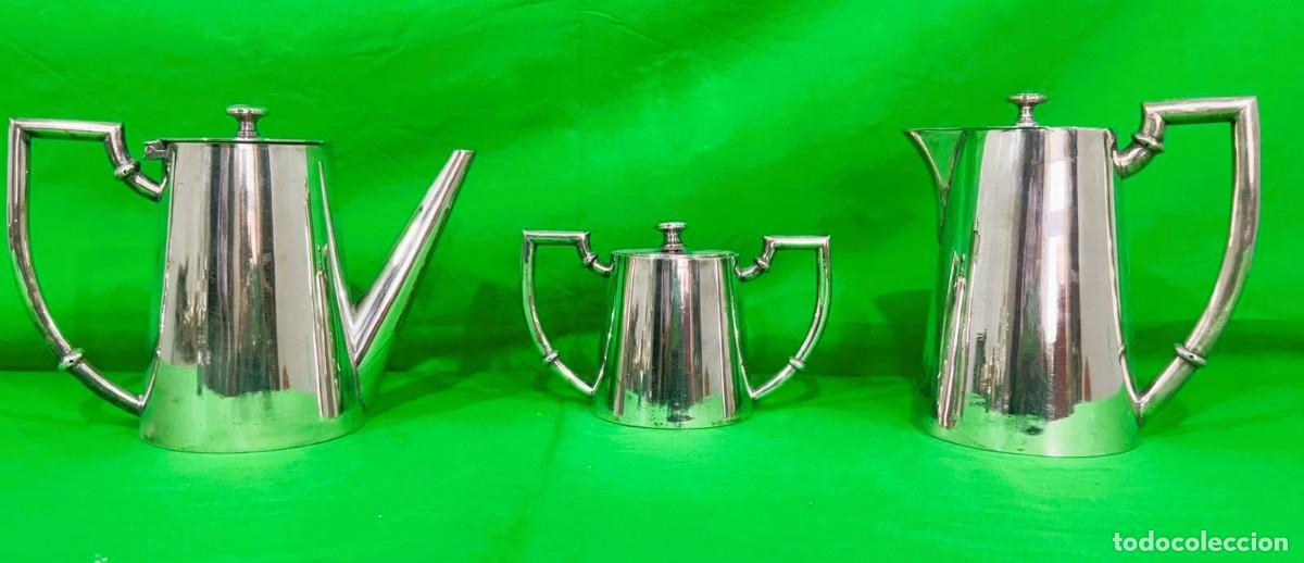 Antig&uuml;edades: Juego de caf&eacute; plata Meneses - Foto 1