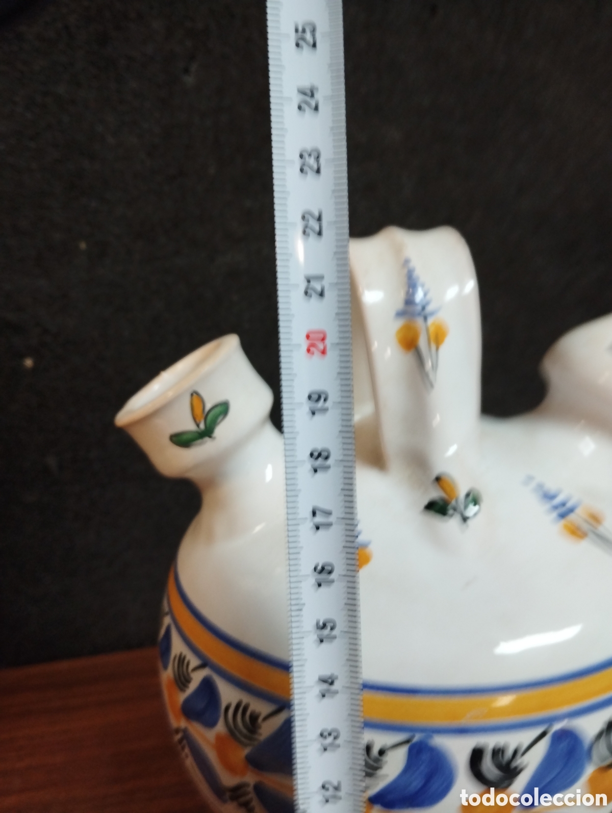 Antig&uuml;edades: BOTIJO DE PORCELANA DE TALAVERA - Foto 3