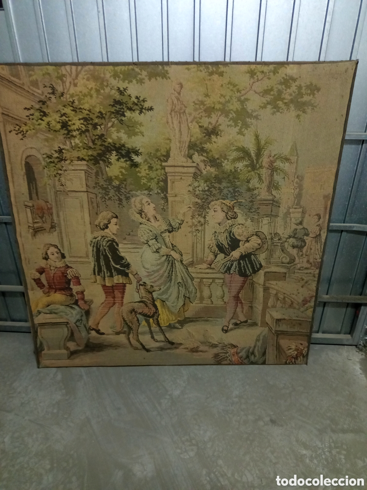 Antig&uuml;edades: Tapiz antiguo de gran tama&ntilde;o - Foto 2