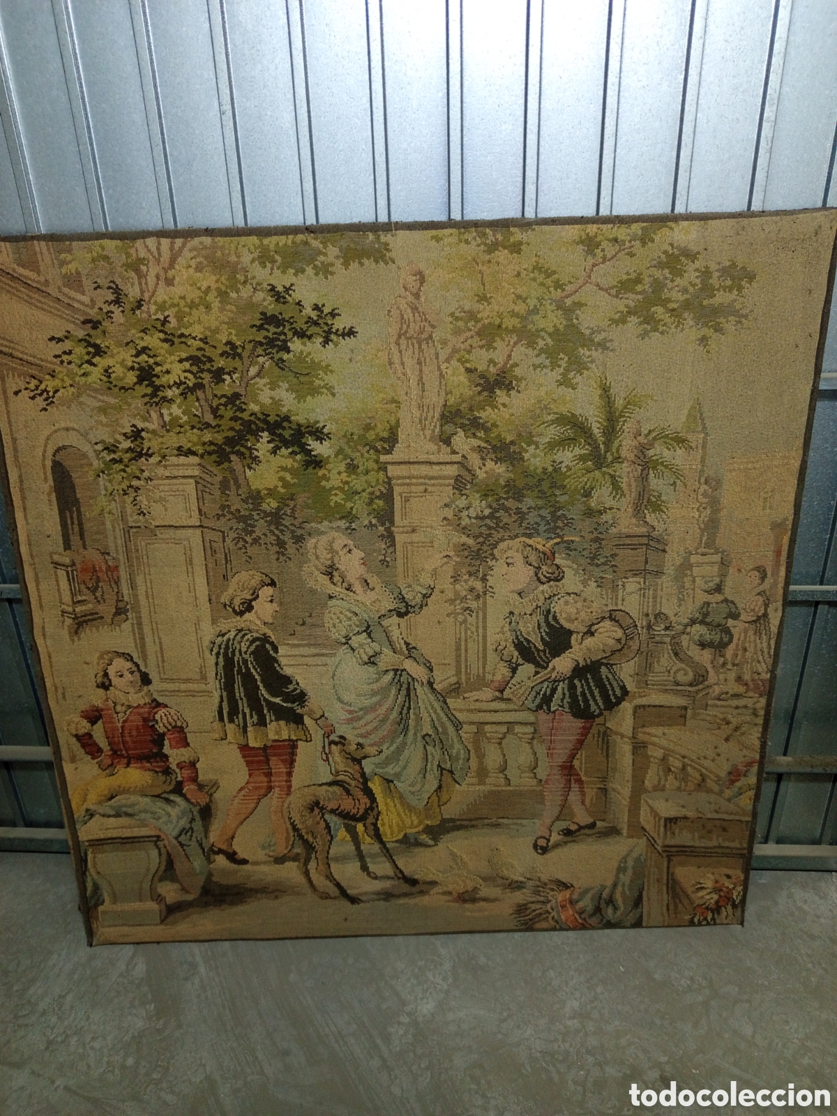 Antig&uuml;edades: Tapiz antiguo de gran tama&ntilde;o - Foto 3