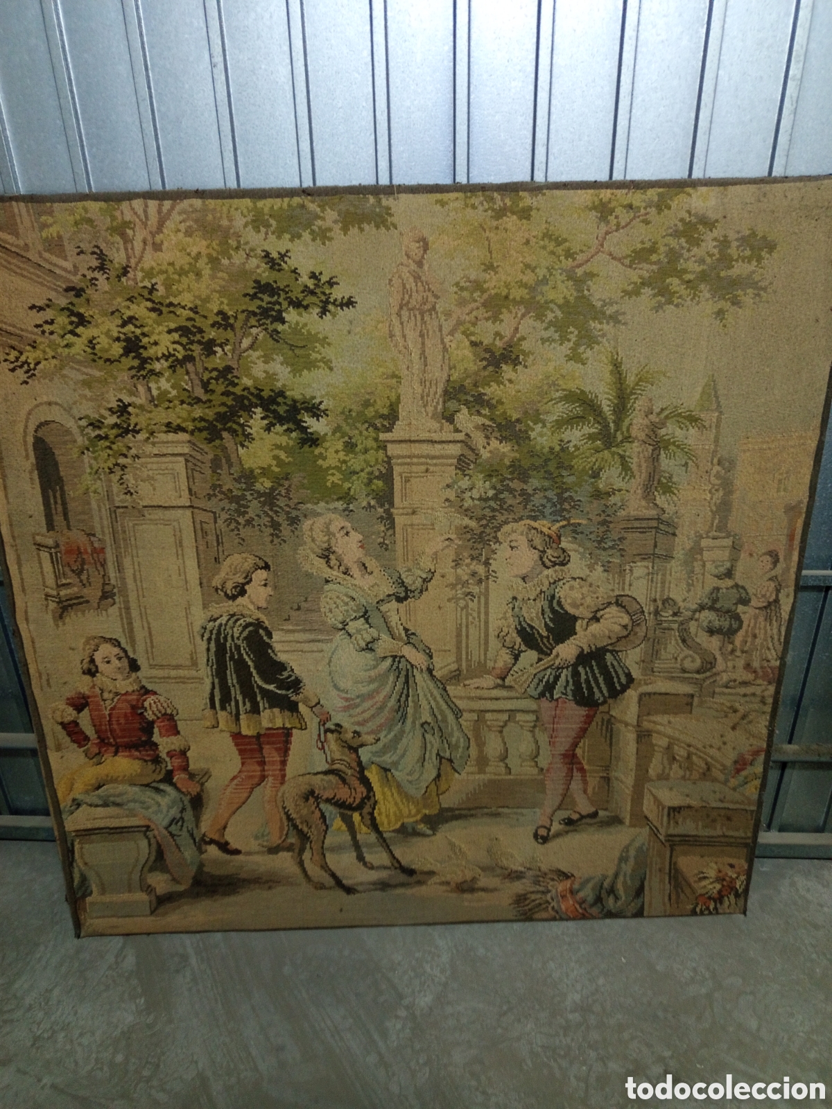 Antig&uuml;edades: Tapiz antiguo de gran tama&ntilde;o - Foto 1