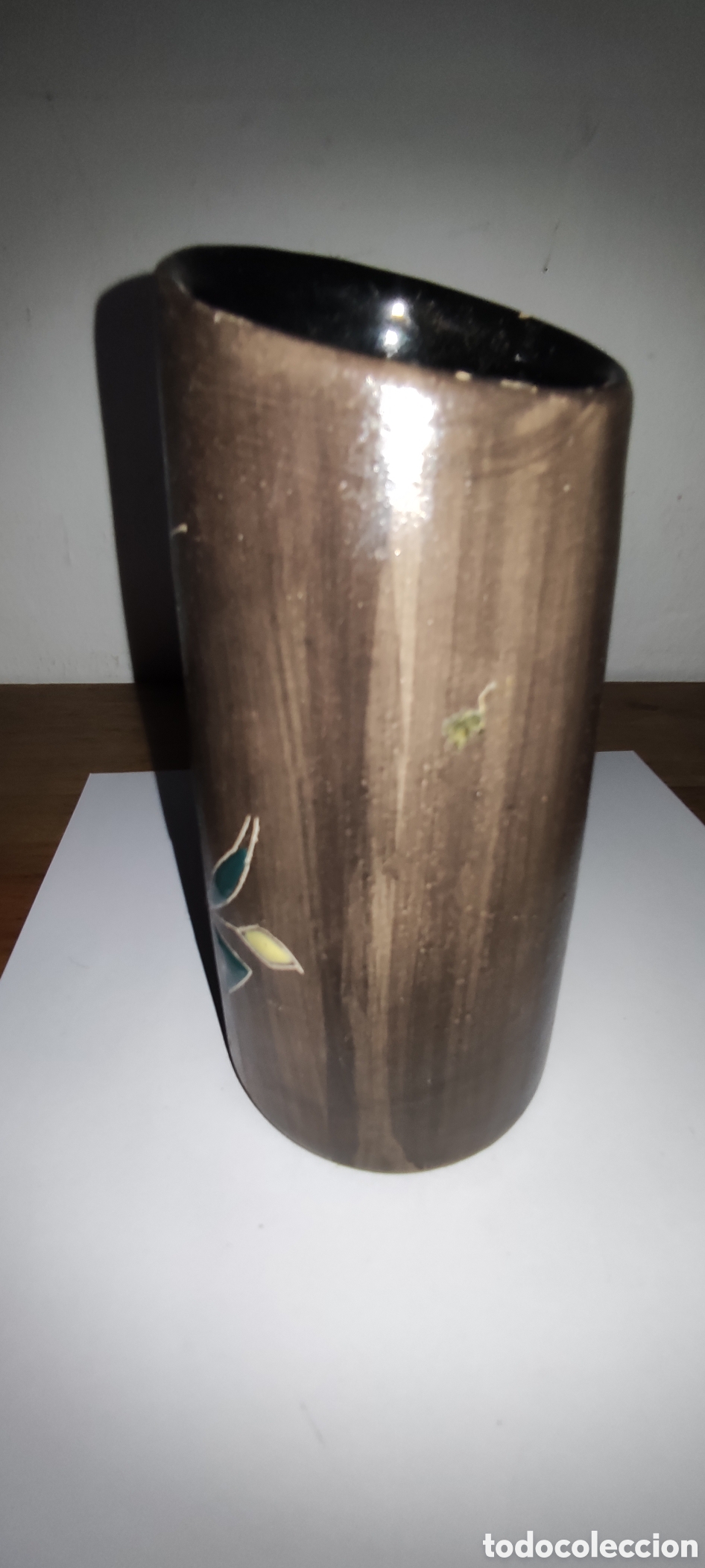 Antig&uuml;edades: Jarr&oacute;n de cer&aacute;mica pintada a mano - Foto 2