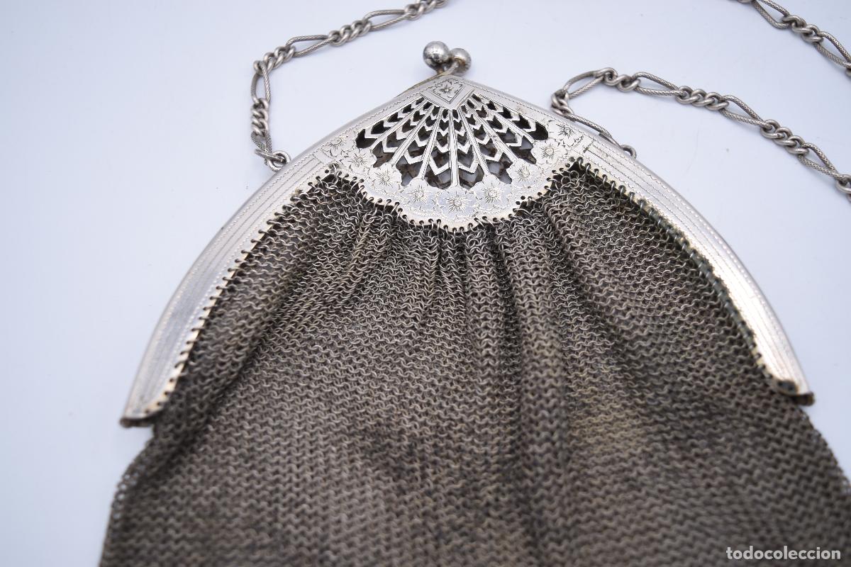 Antig&uuml;edades: Bolso antiguo de plata .800 - Foto 3