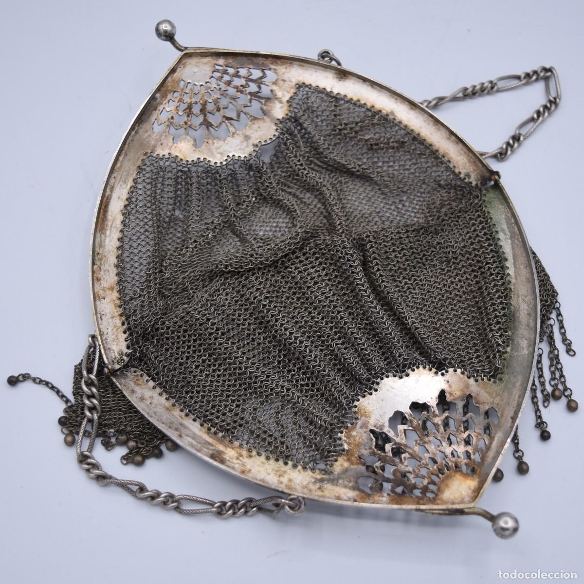 Antig&uuml;edades: Bolso antiguo de plata .800 - Foto 5