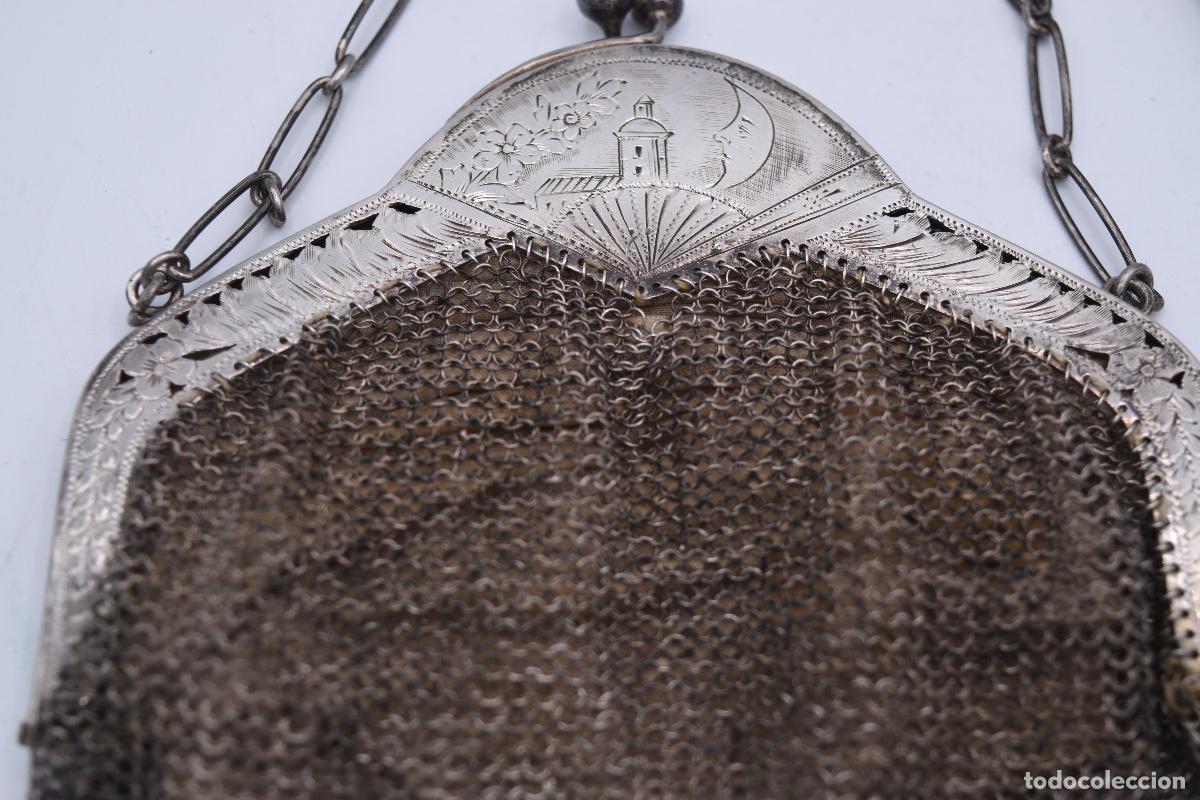 Antig&uuml;edades: Bolso antiguo de plata .800 - Foto 4