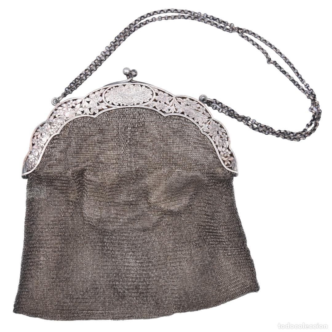 Antig&uuml;edades: Bolso antiguo de plata .800 - Foto 1