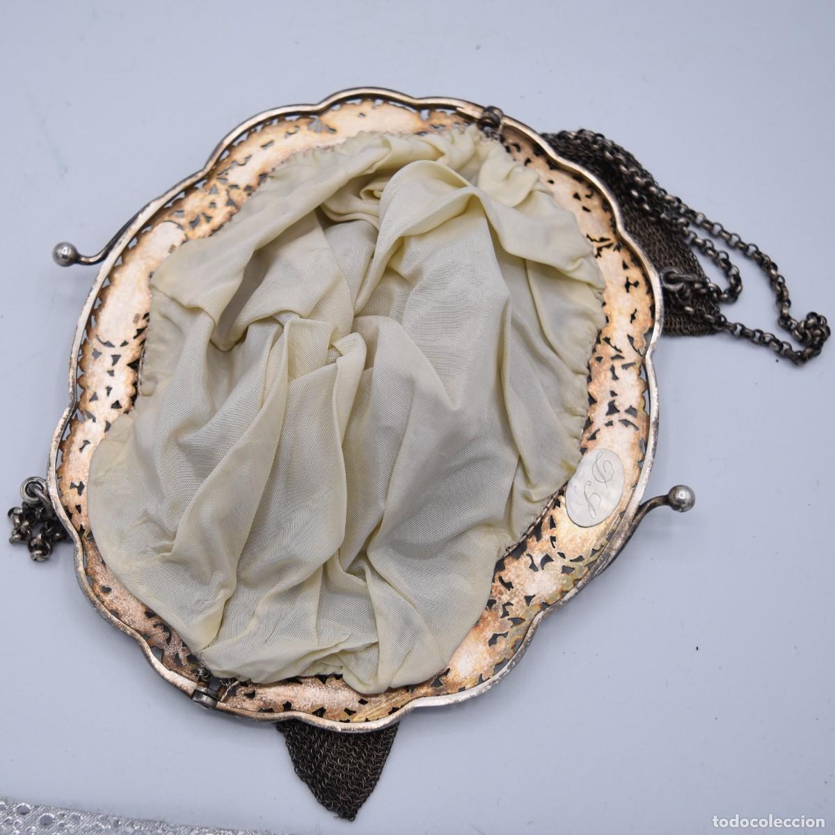Antig&uuml;edades: Bolso antiguo de plata .800 - Foto 2
