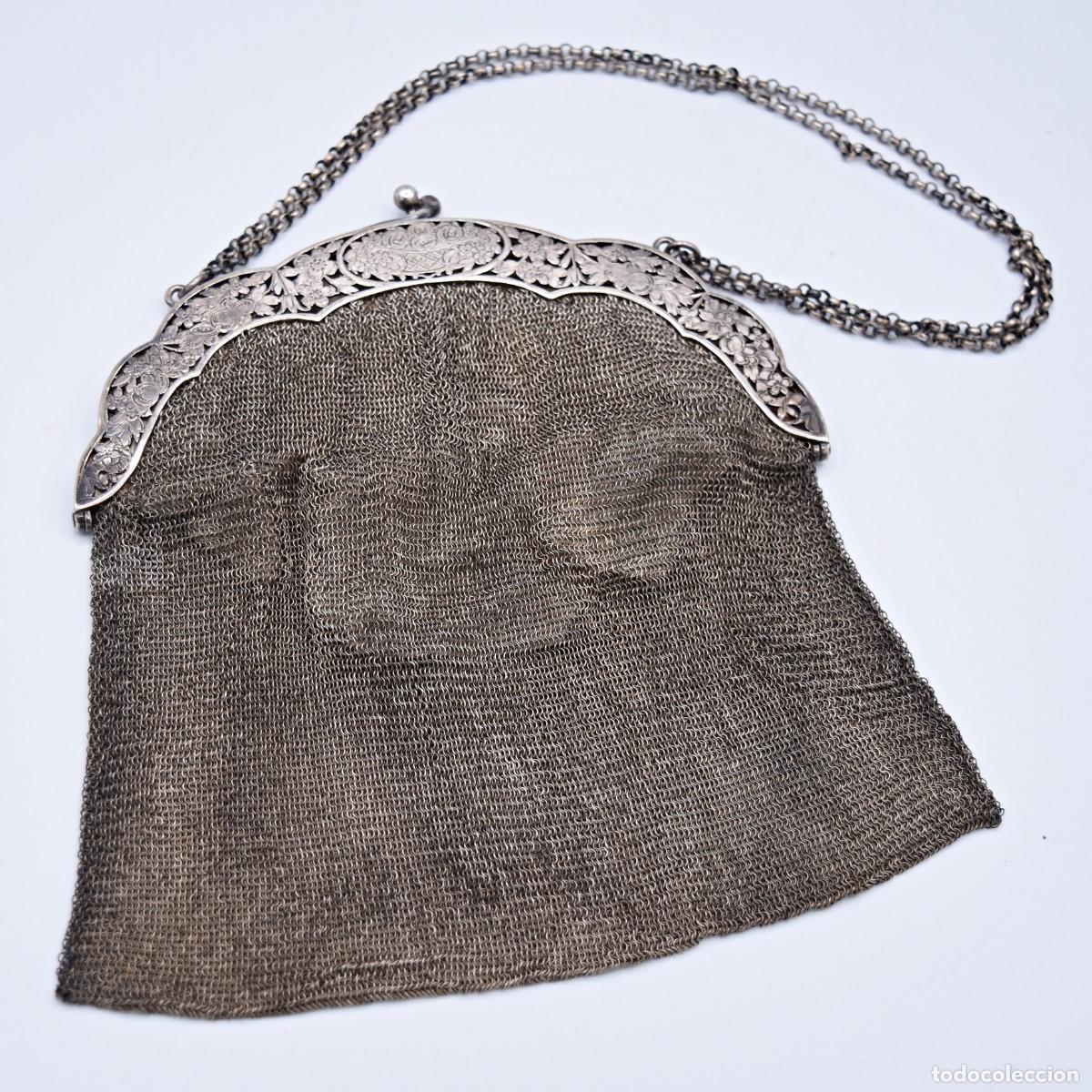 Antig&uuml;edades: Bolso antiguo de plata .800 - Foto 5