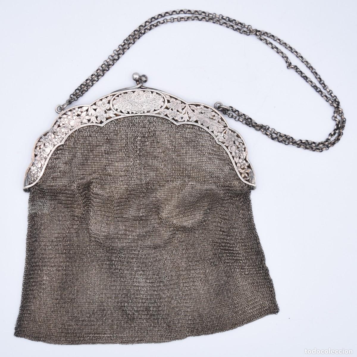 Antig&uuml;edades: Bolso antiguo de plata .800 - Foto 6