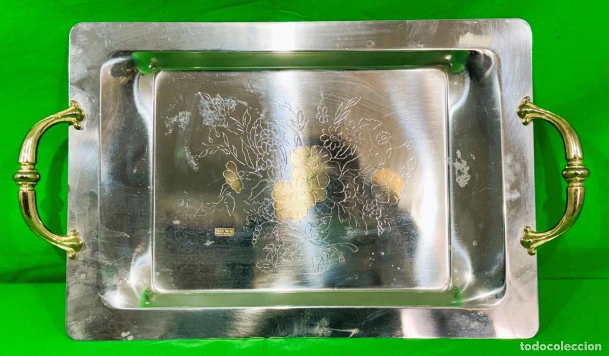 Antig&uuml;edades: Bandeja metal grabado - Foto 1