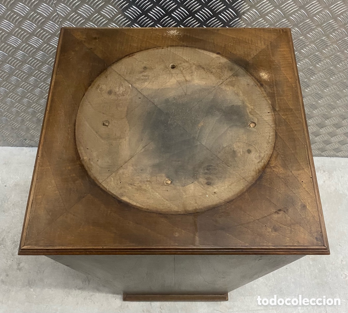 Antig&uuml;edades: PEANA DE MADERA PARA JARRONES - MACETAS,&hellip; - Foto 4