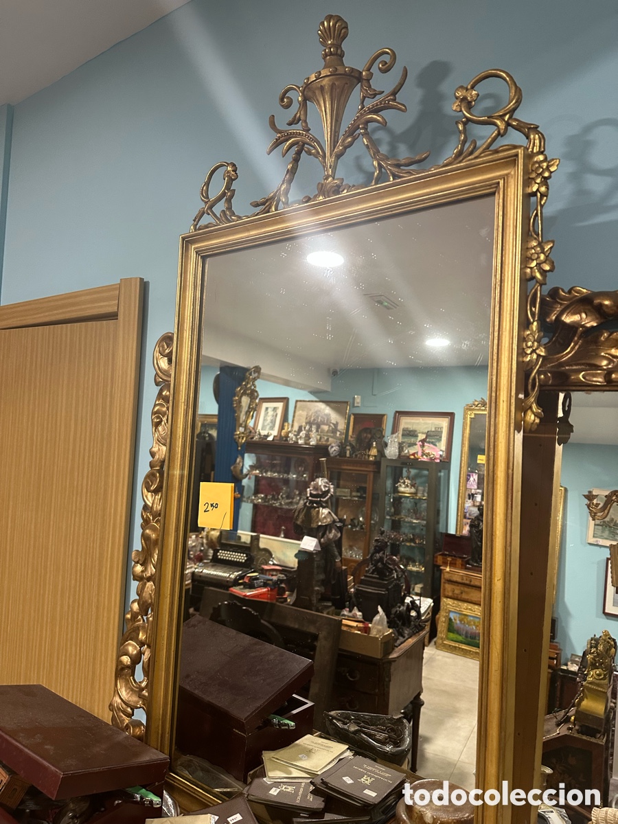 Antig&uuml;edades: Espejo de pan de oro - Foto 2