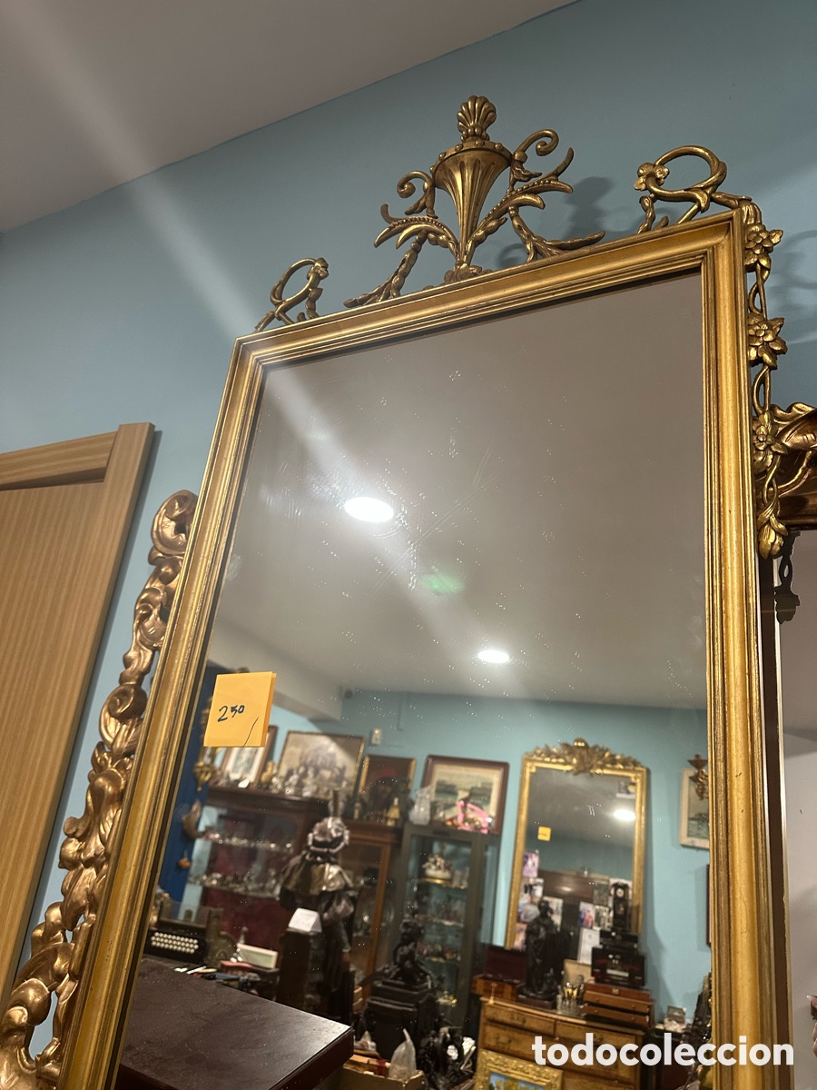 Antig&uuml;edades: Espejo de pan de oro - Foto 3