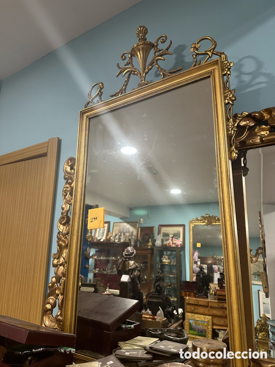 Antig&uuml;edades: Espejo de pan de oro - Foto 1