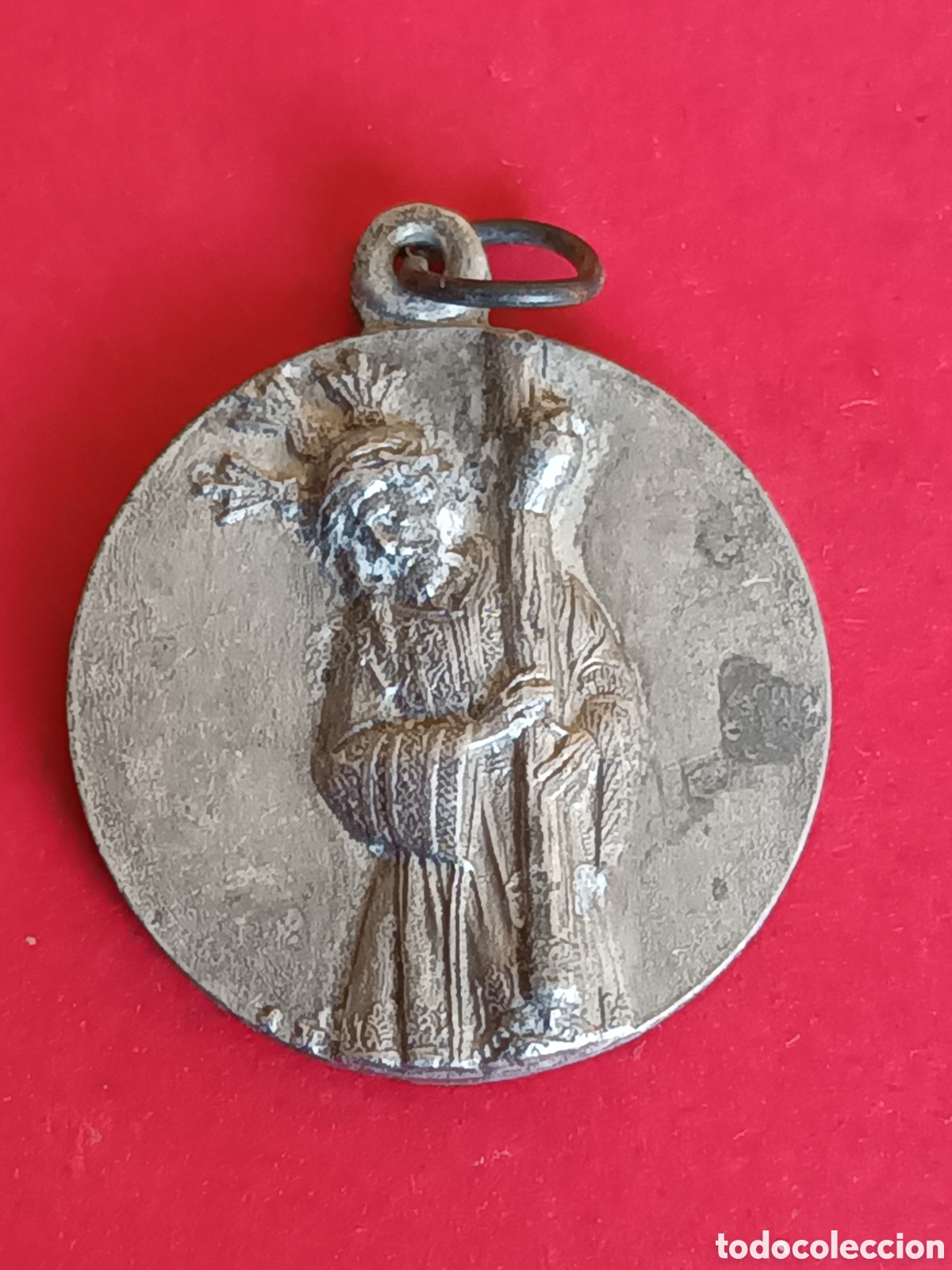 Antig&uuml;edades: ANTIGUA MEDALLA DE LA COFRAD&Iacute;A DEL CRISTO DEL GRAN PODER. 3,2 CM. - Foto 1