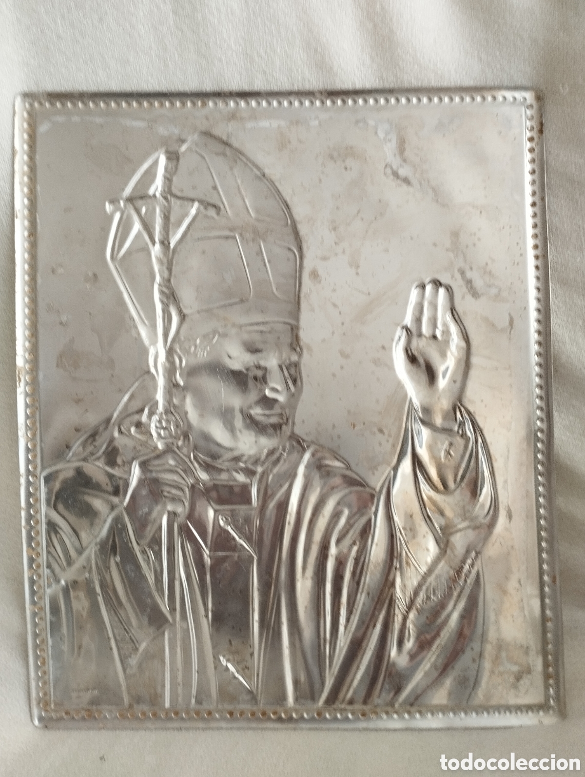 Antig&uuml;edades: Gran Placa Plata Juan Pablo II. - Foto 7