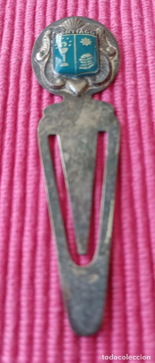Antig&uuml;edades: MARCAPAGINAS DE PLATA CON ESCUDO ESMALTE ...... - Foto 1