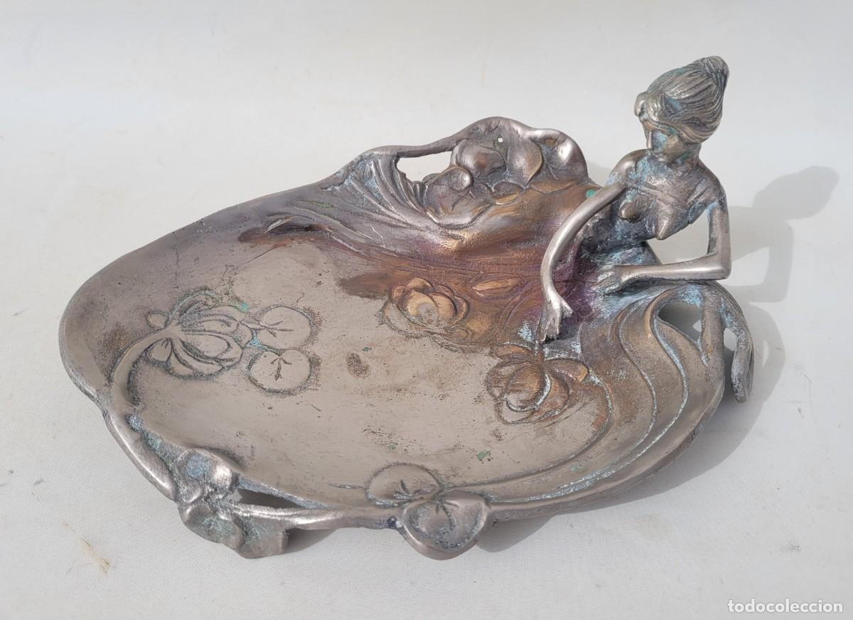 Antig&uuml;edades: Bandeja de mesa modernista,WMF, bronce - Foto 1