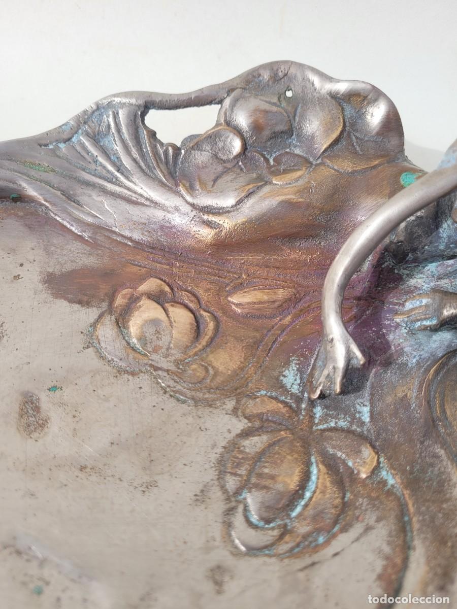 Antig&uuml;edades: Bandeja de mesa modernista,WMF, bronce - Foto 3