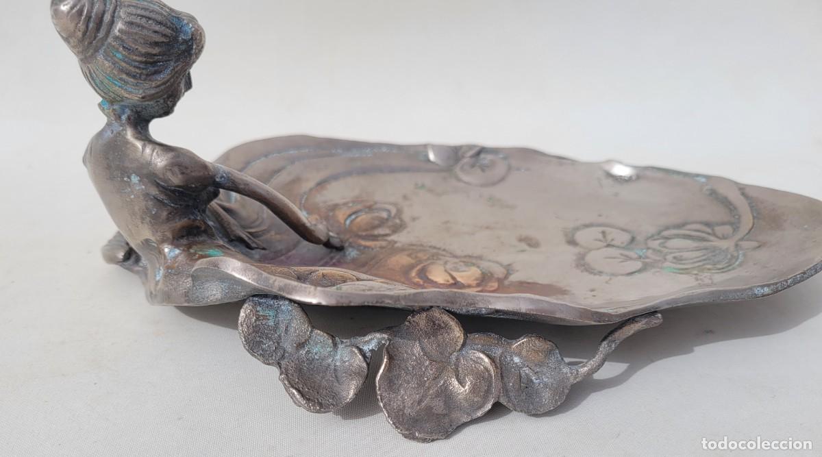 Antig&uuml;edades: Bandeja de mesa modernista,WMF, bronce - Foto 6
