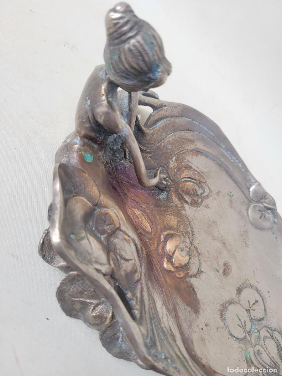 Antig&uuml;edades: Bandeja de mesa modernista,WMF, bronce - Foto 7