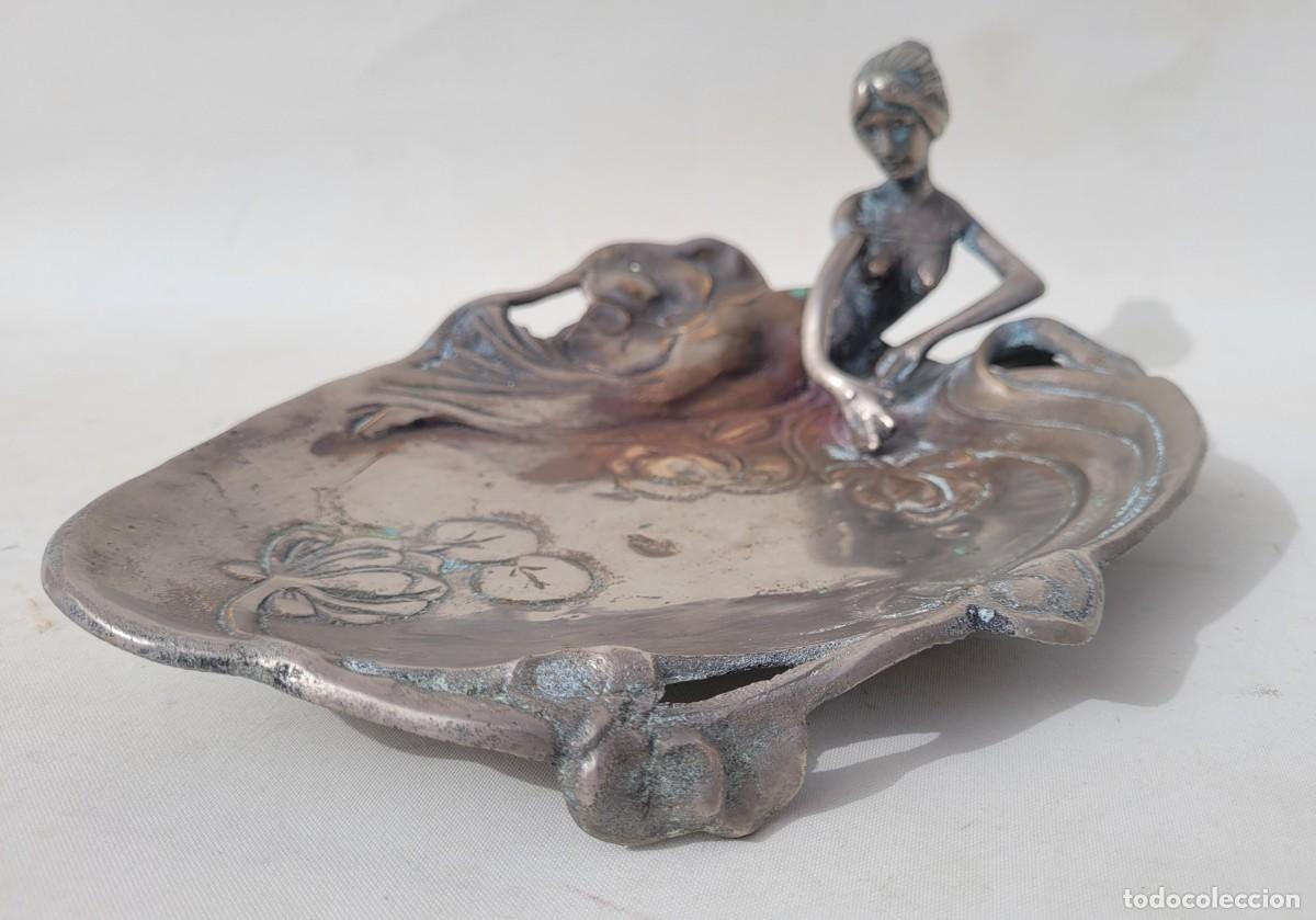 Antig&uuml;edades: Bandeja de mesa modernista,WMF, bronce - Foto 8