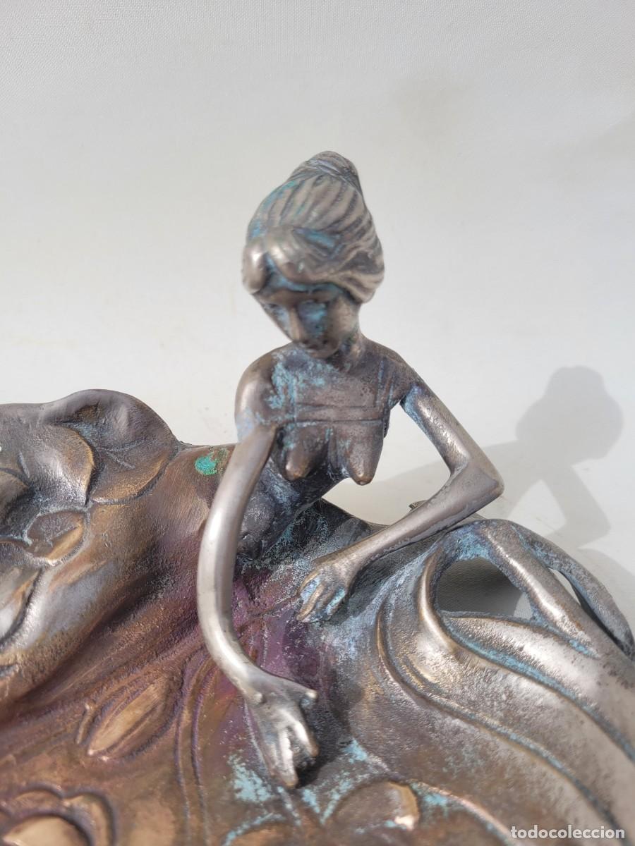 Antig&uuml;edades: Bandeja de mesa modernista,WMF, bronce - Foto 9