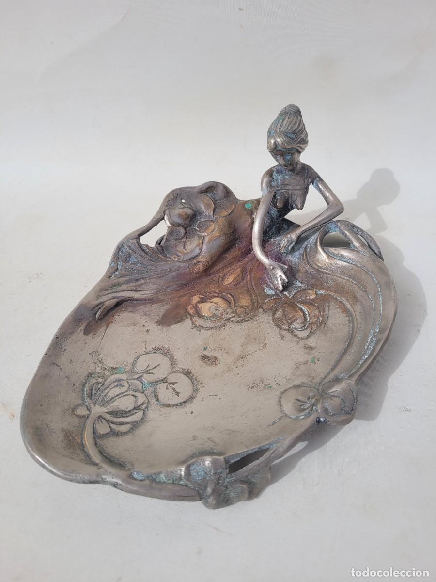 Antig&uuml;edades: Bandeja de mesa modernista,WMF, bronce - Foto 10