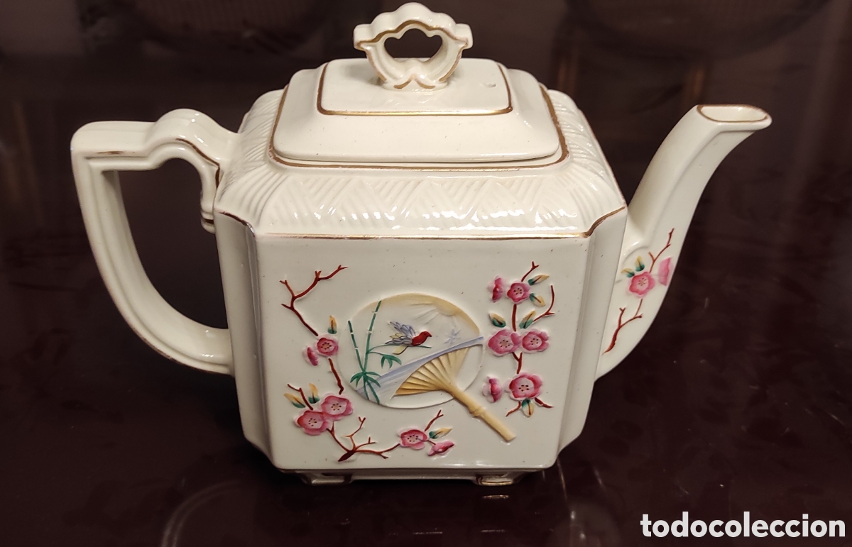 Antig&uuml;edades: Antigua cafetera/tetera de cer&aacute;mica - Foto 2