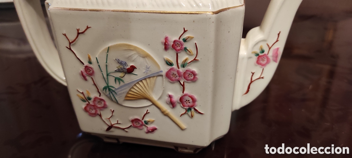 Antig&uuml;edades: Antigua cafetera/tetera de cer&aacute;mica - Foto 3